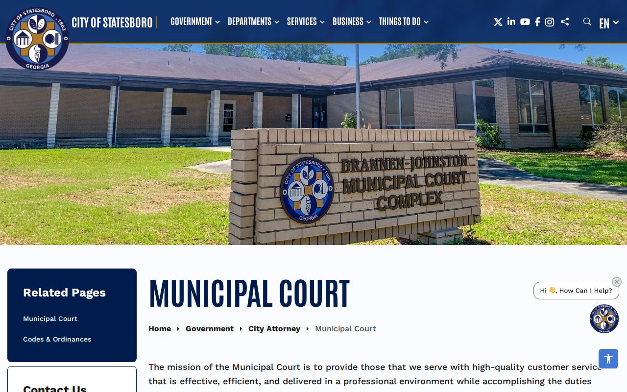 Brooklet court docket context compared with nearby municipal court services
