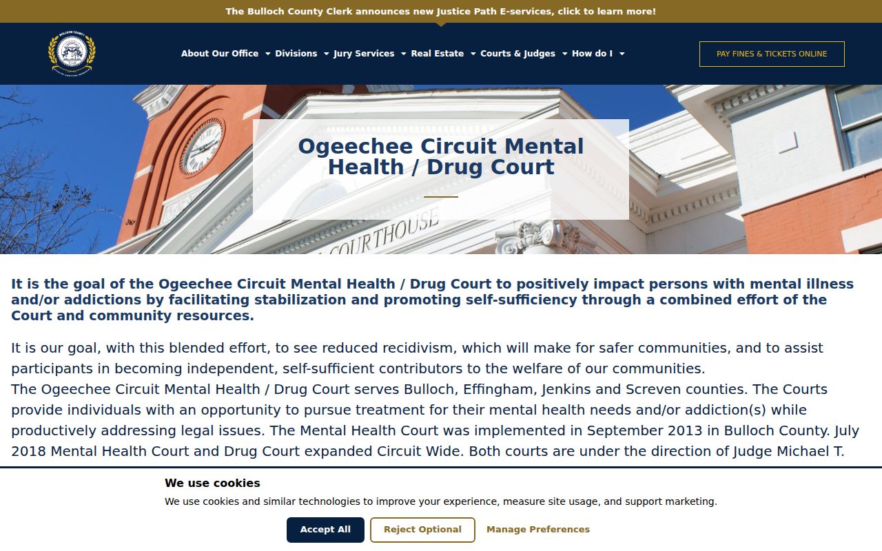 Bulloch County civil docket Ogeechee Circuit program information