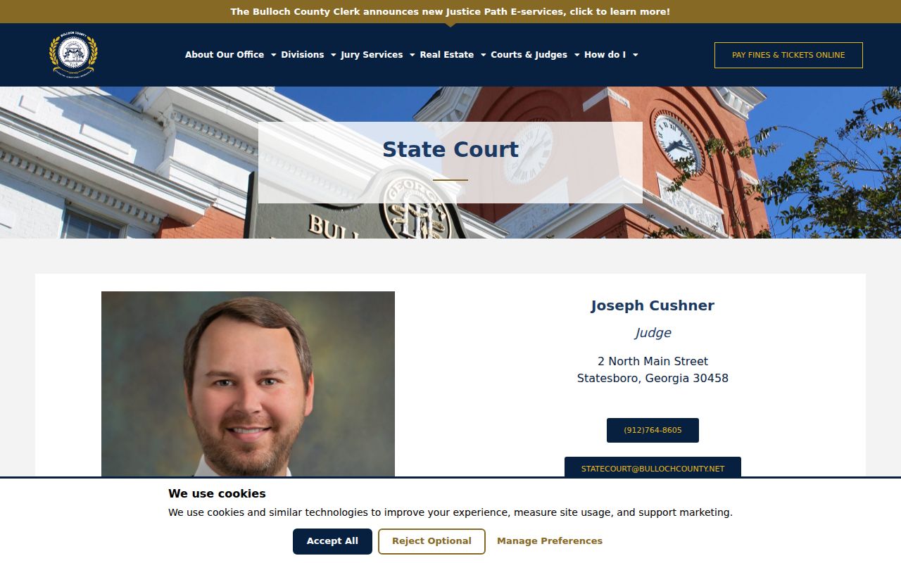 Bulloch County criminal docket State Court information