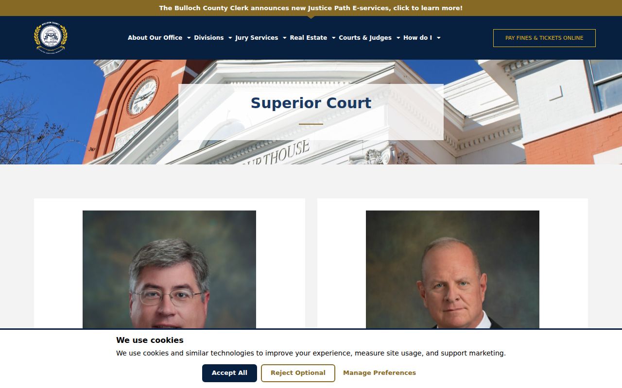 Bulloch County criminal docket Superior Court clerk information