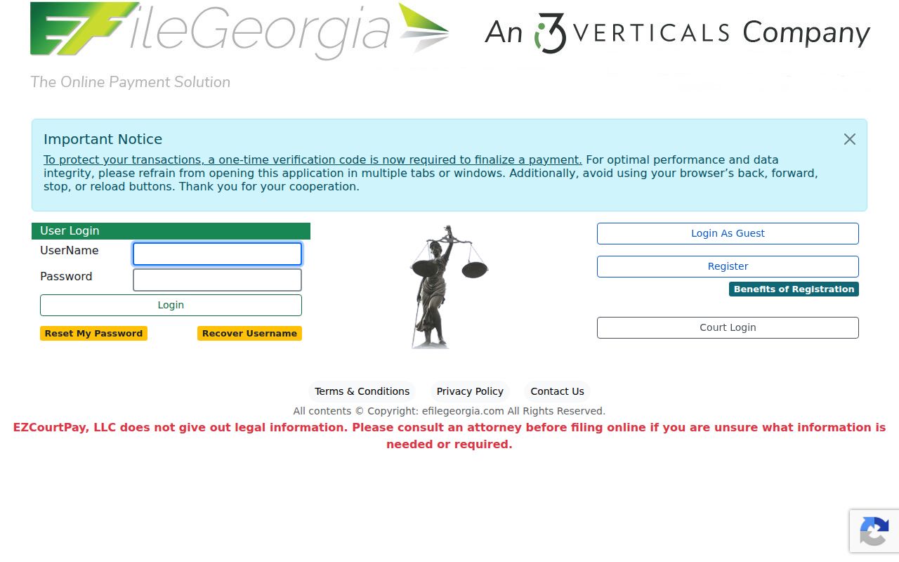 Georgia E-Access court records directory used for Bulloch County docket routing